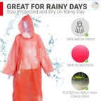 Pocket Raincoat Rain Card – 2 Pcs Unisex Waterproof Ponchos for Emergency Use