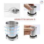 🥤 Stainless Steel Collapsible Travel Cup – Pocket-Sized Hydration for On-the-Go 🏕️