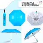 21" Wine Bottle Umbrella – Stylish Monsoon Parachute with UV Protection
