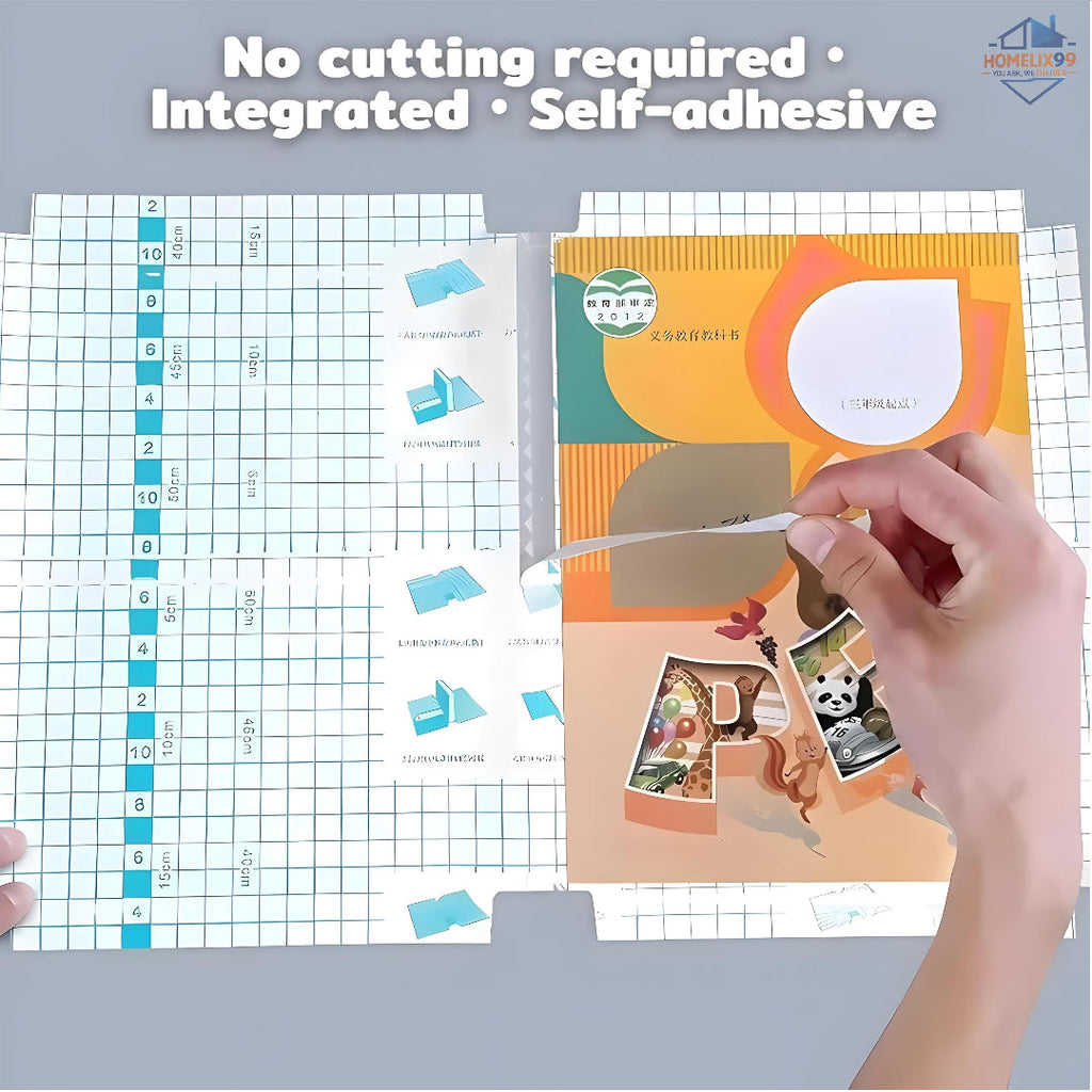 Self-Adhesive Transparent Book Covers (30-Pack) – Waterproof & Easy Peel Protection