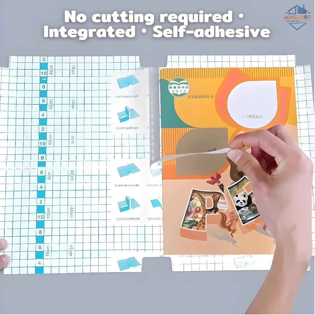 Self-Adhesive Transparent Book Covers (30-Pack) – Waterproof & Easy Peel Protection