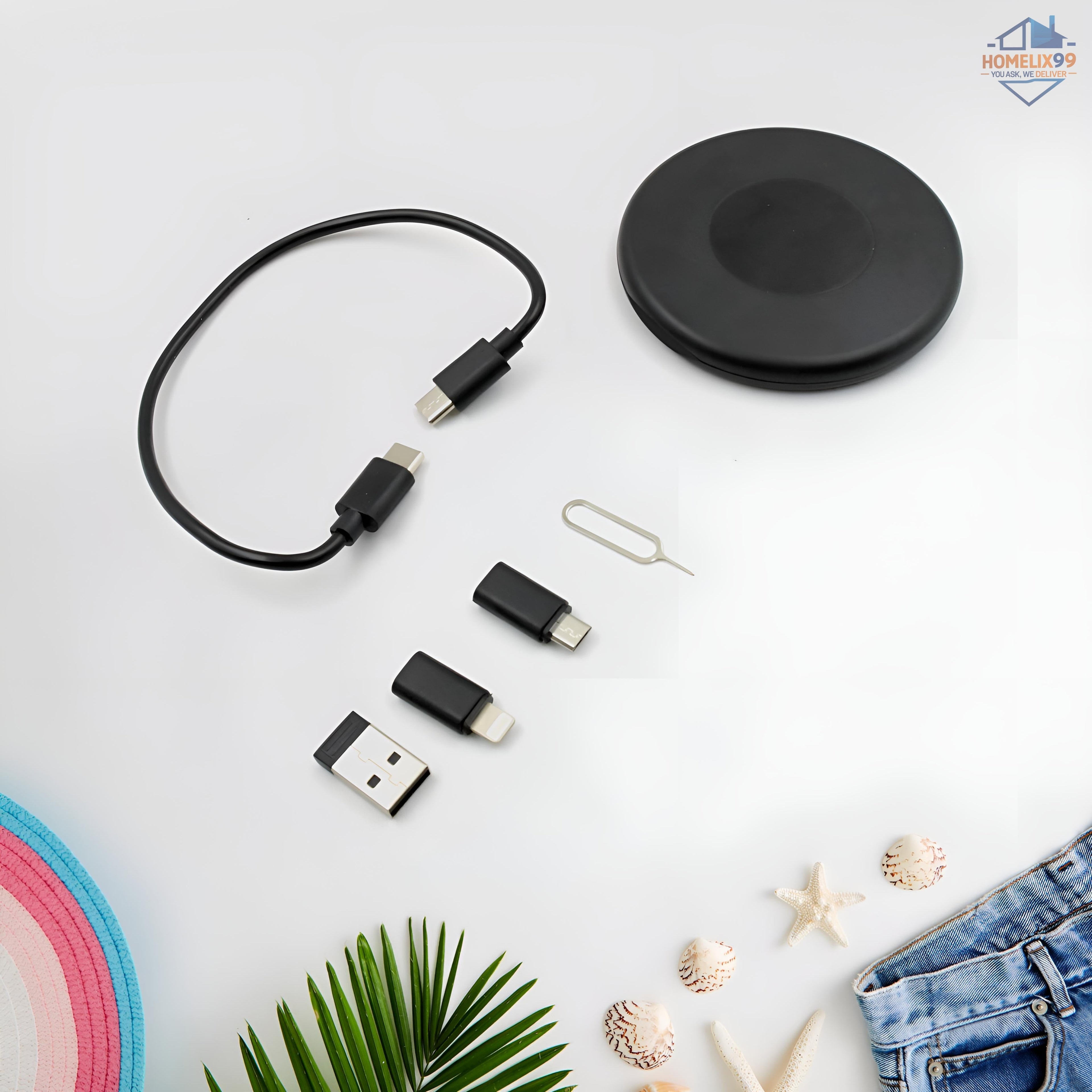 5-in-1 Multi-Functional Charging Cable Kit with SIM Tool & Phone Stand | Fast Charging & OTG Adapter