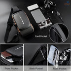 Waterproof Anti-Theft Sling Bag with USB Charging Port – Hard Shell Travel Crossbody Backpack