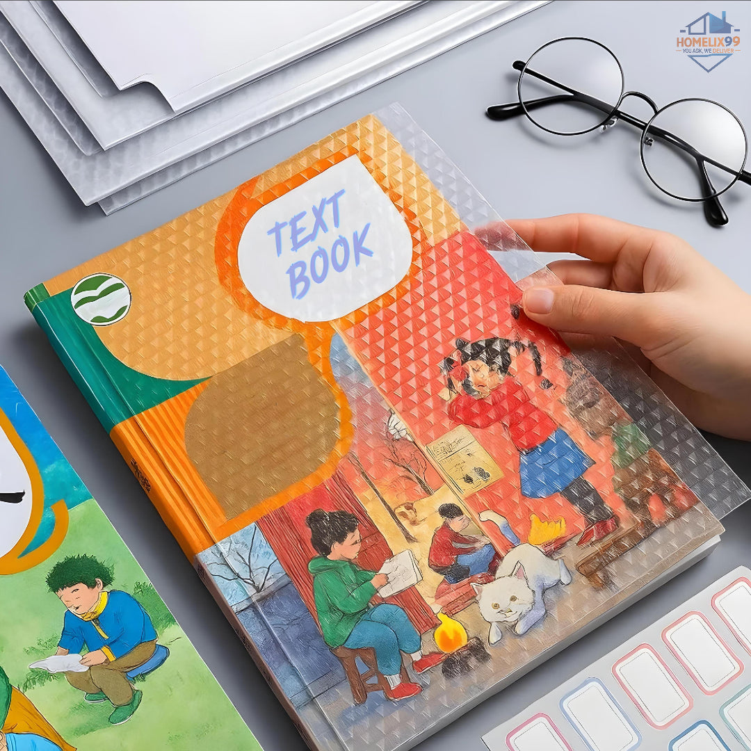 Self-Adhesive Transparent Book Covers (30-Pack) – Waterproof & Easy Peel Protection