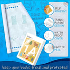 Self-Adhesive Transparent Book Covers (30-Pack) – Waterproof & Easy Peel Protection
