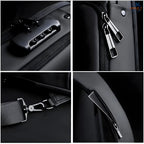 Waterproof Anti-Theft Sling Bag with USB Charging Port – Hard Shell Travel Crossbody Backpack