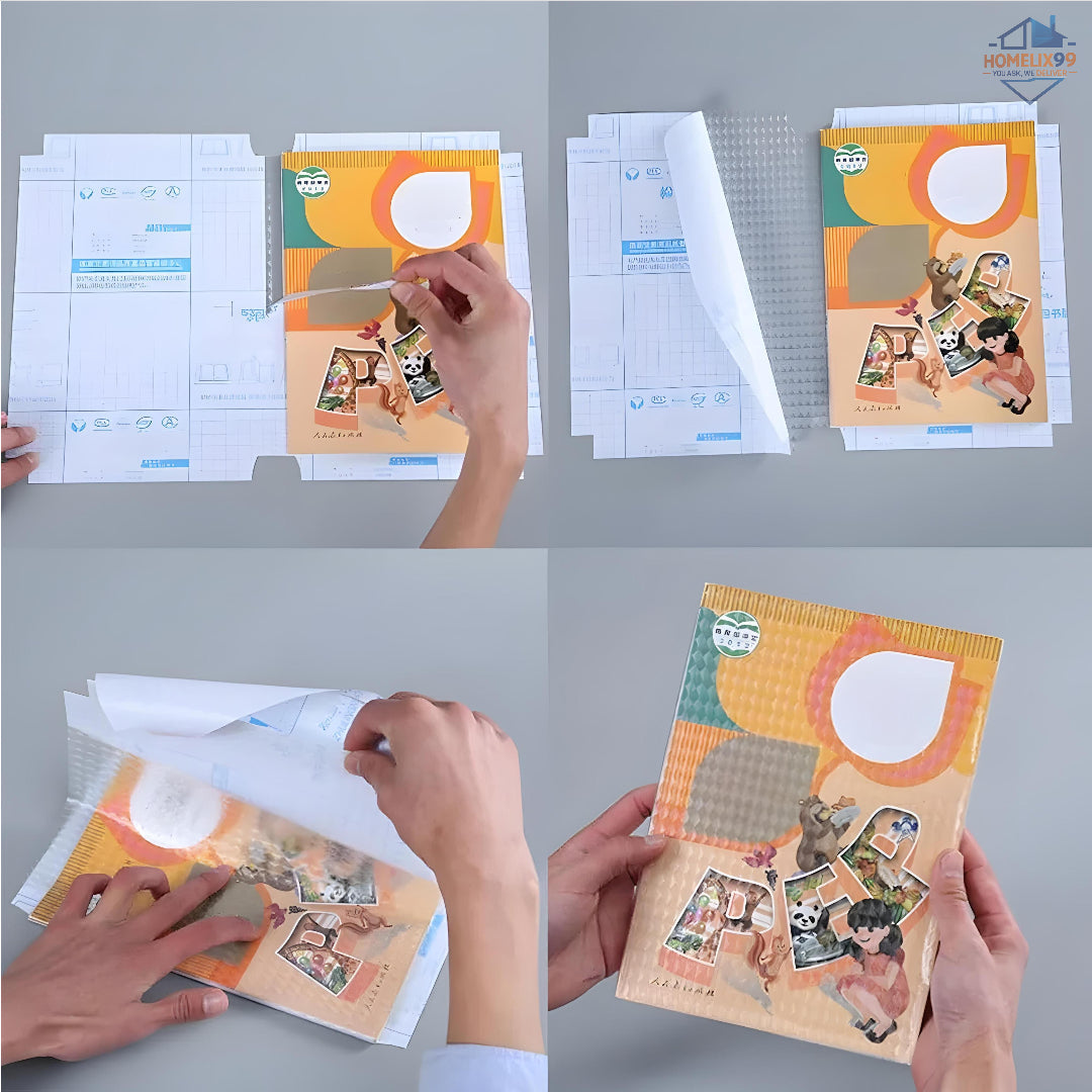 Self-Adhesive Transparent Book Covers (30-Pack) – Waterproof & Easy Peel Protection