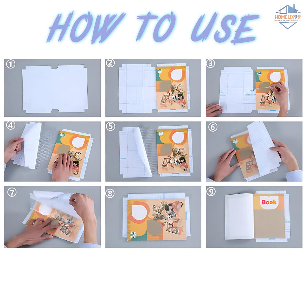 Self-Adhesive Transparent Book Covers (30-Pack) – Waterproof & Easy Peel Protection