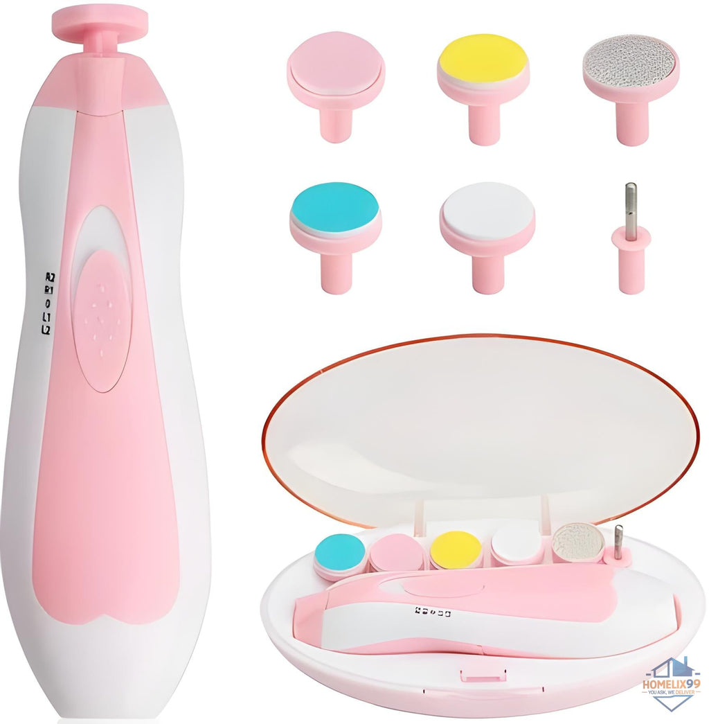 Electric Nail Trimmer for Babies – Safe & Silent Nail Cutter with LED Light
