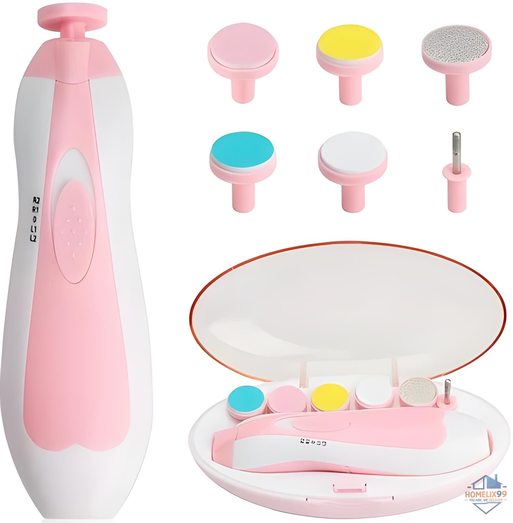 Electric Nail Trimmer for Babies – Safe & Silent Nail Cutter with LED Light
