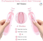 Electric Nail Trimmer for Babies – Safe & Silent Nail Cutter with LED Light