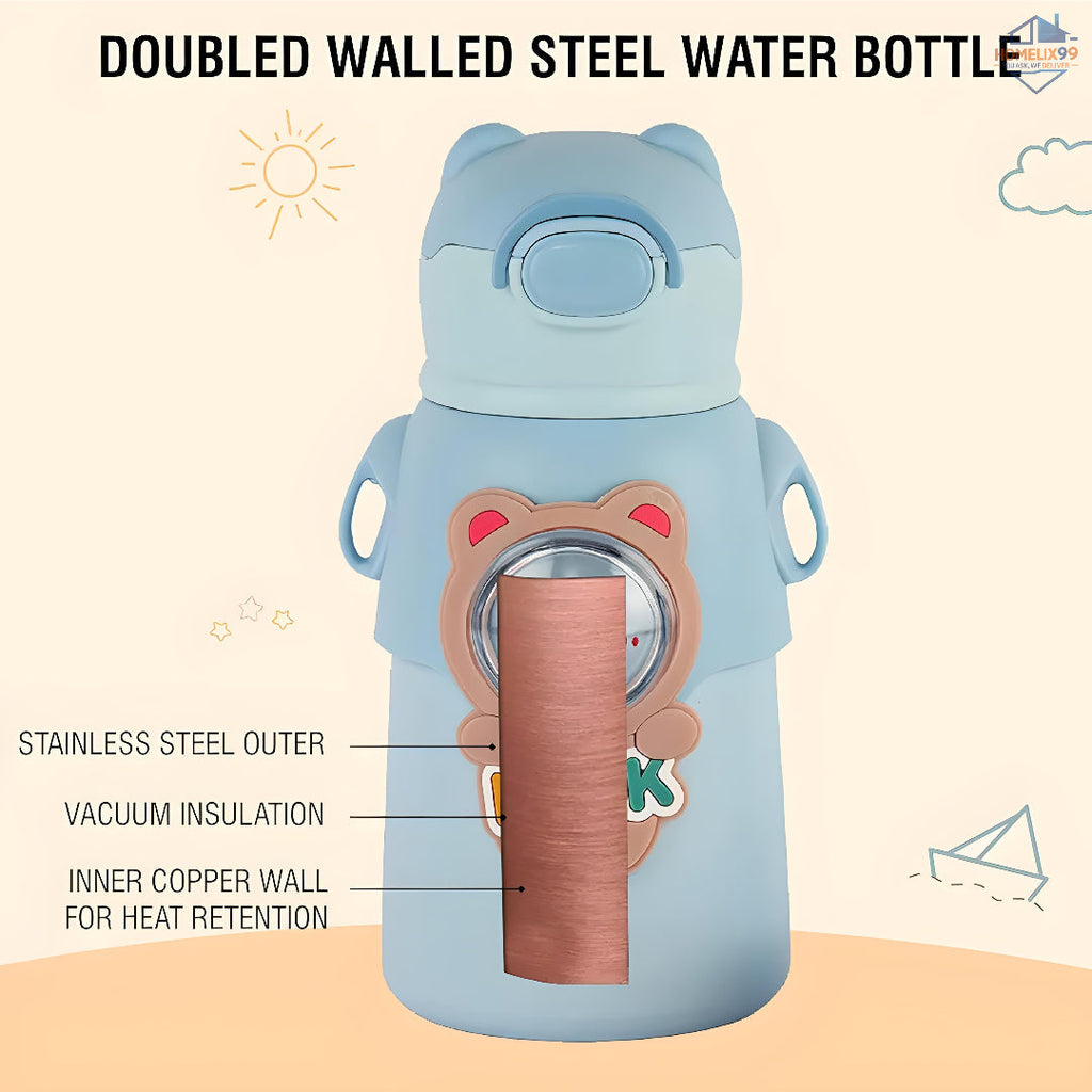 Cello Funz Stainless Steel Kids Flask – Hot & Cold Insulated Bottle (550ml)