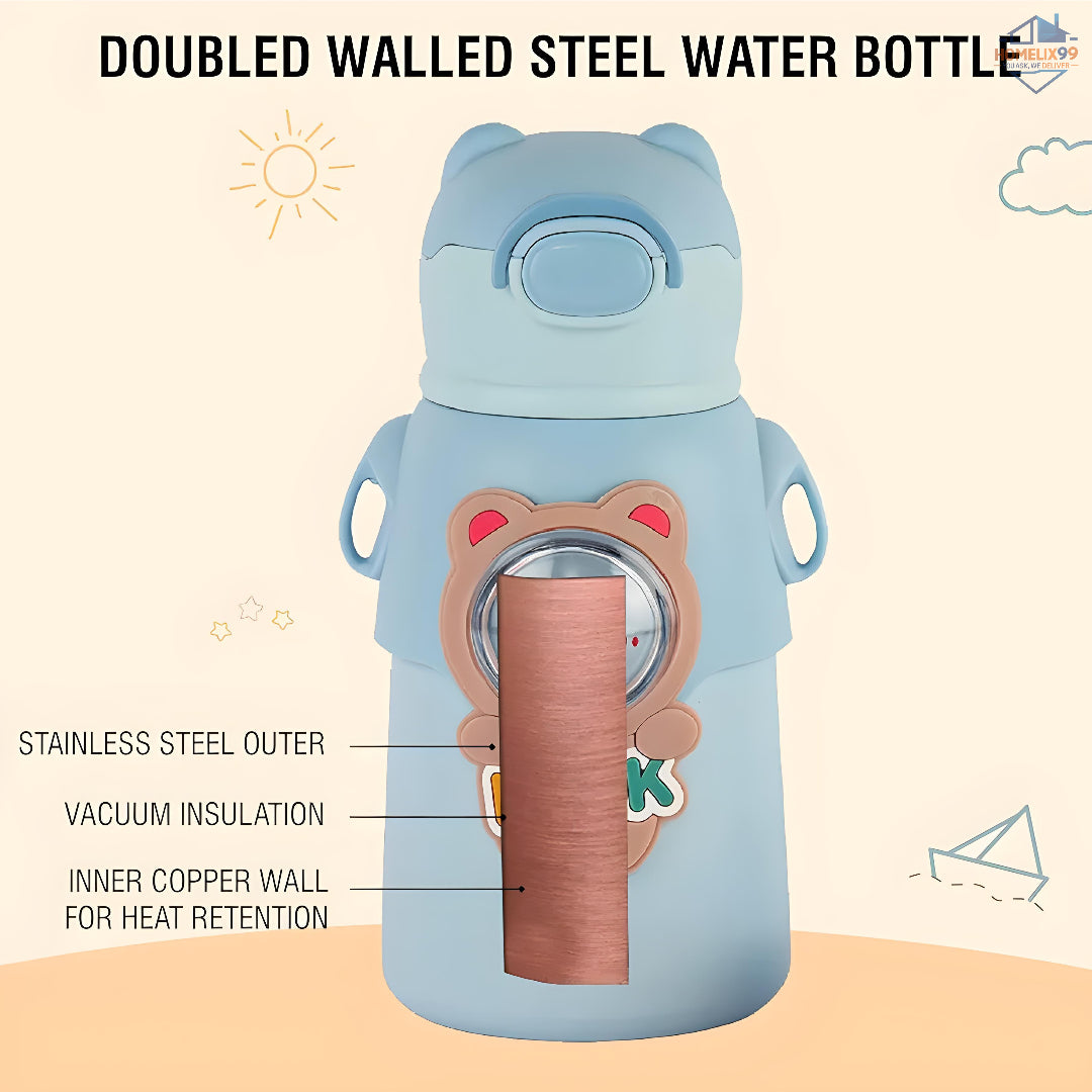 Cello Funz Stainless Steel Kids Flask – Hot & Cold Insulated Bottle (550ml)
