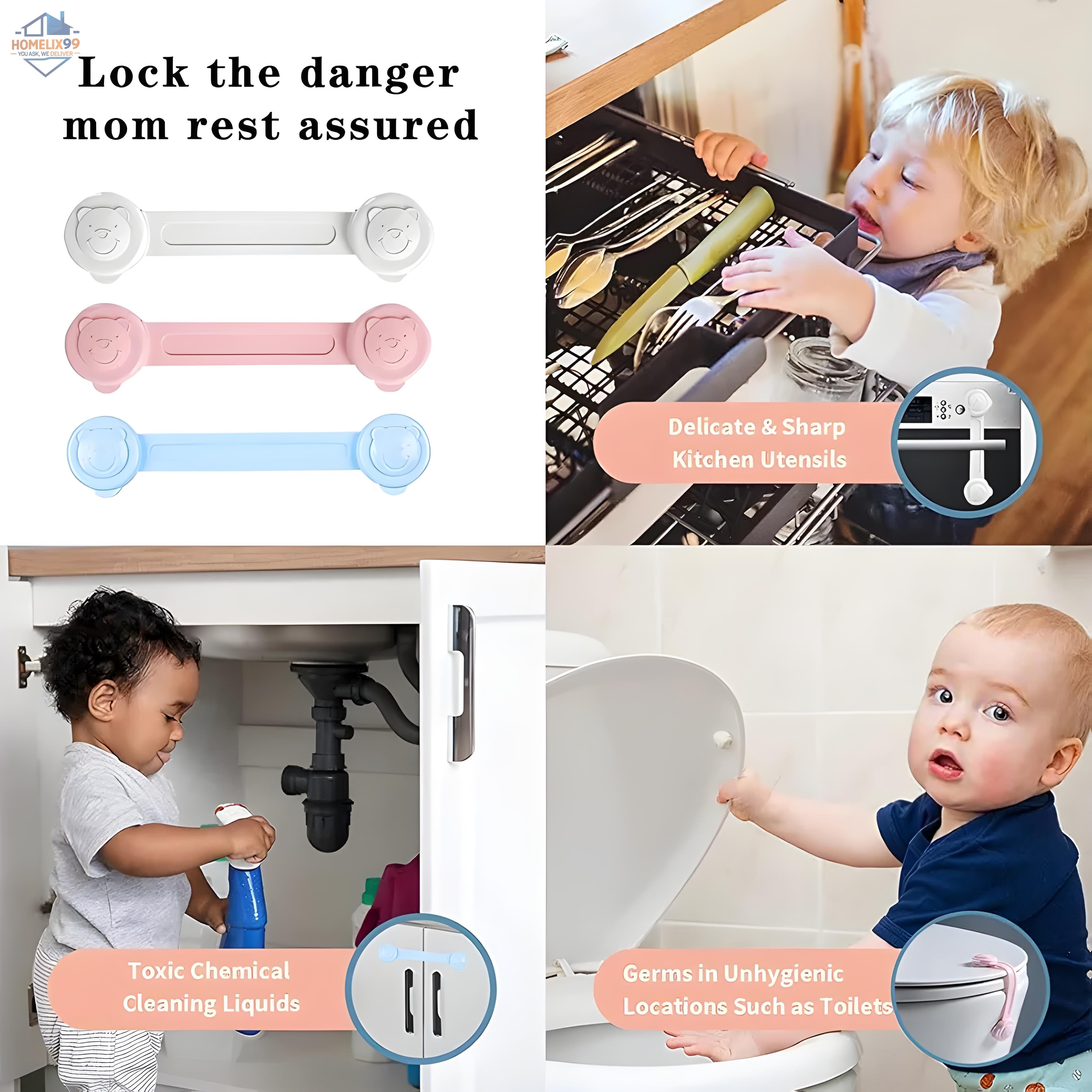 Baby Safety Locks – Childproof Cabinet, Drawer & Appliance Locks