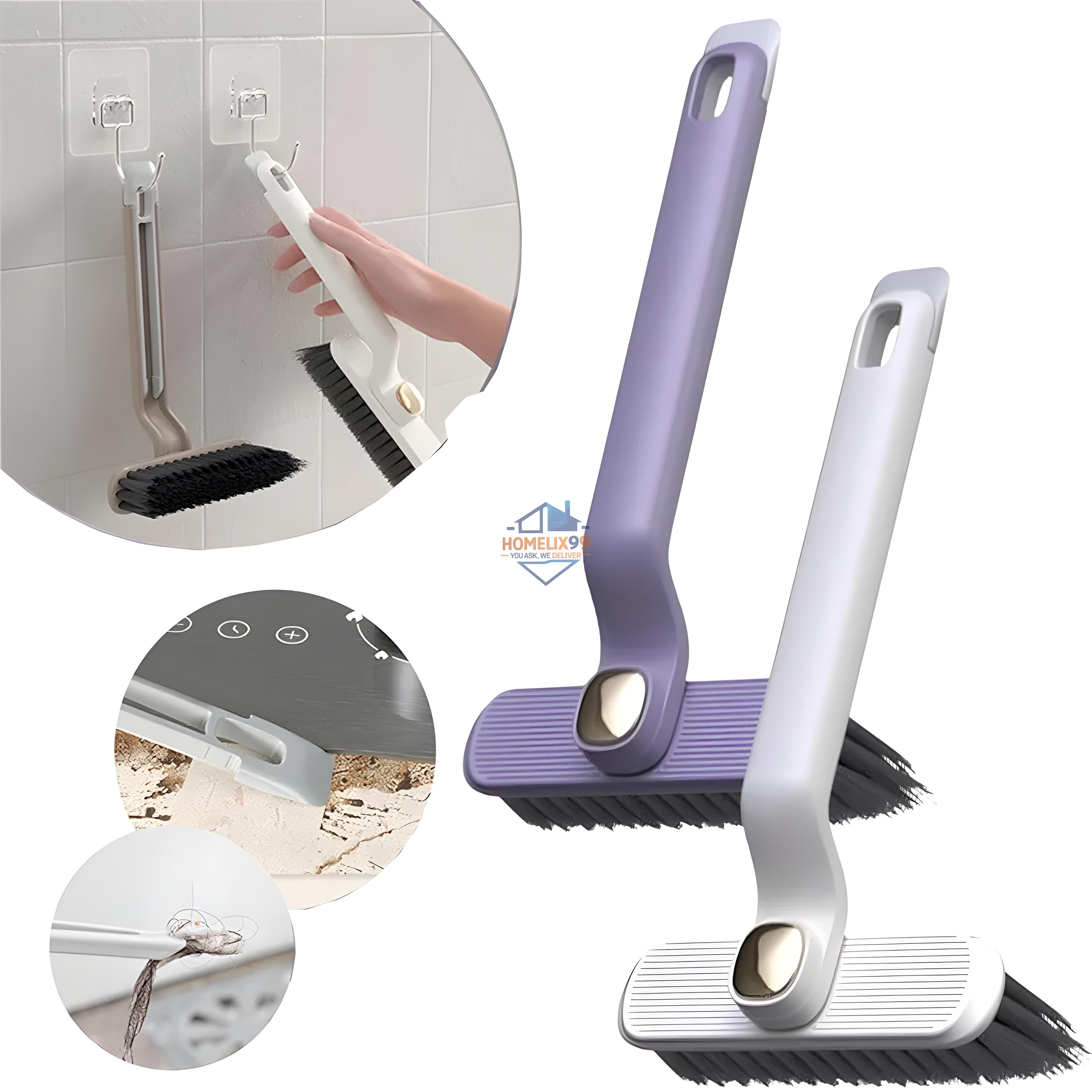 360° Rotating Crevice Cleaning Brush – V-Shape, Multi-Surface, Gap Cleaner