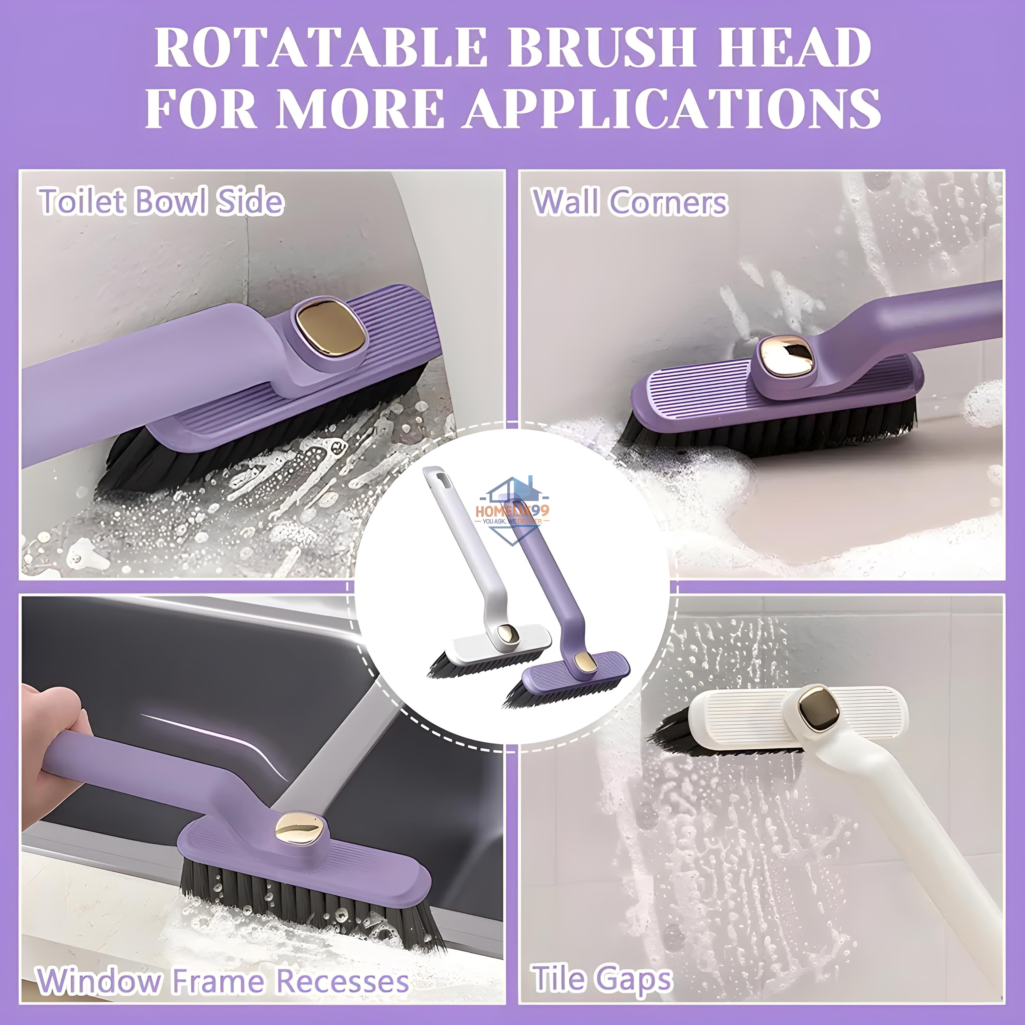 360° Rotating Crevice Cleaning Brush – V-Shape, Multi-Surface, Gap Cleaner