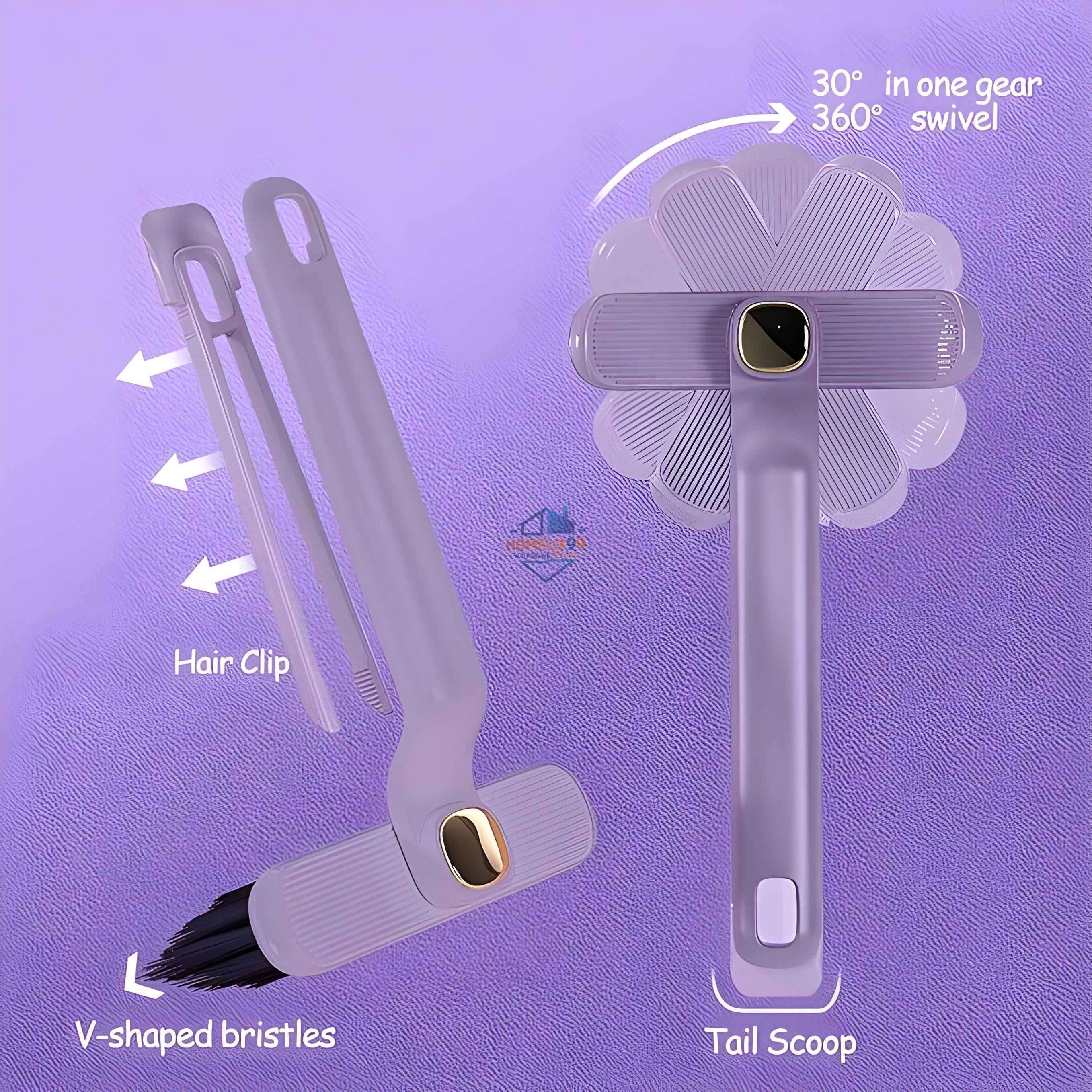 360° Rotating Crevice Cleaning Brush – V-Shape, Multi-Surface, Gap Cleaner