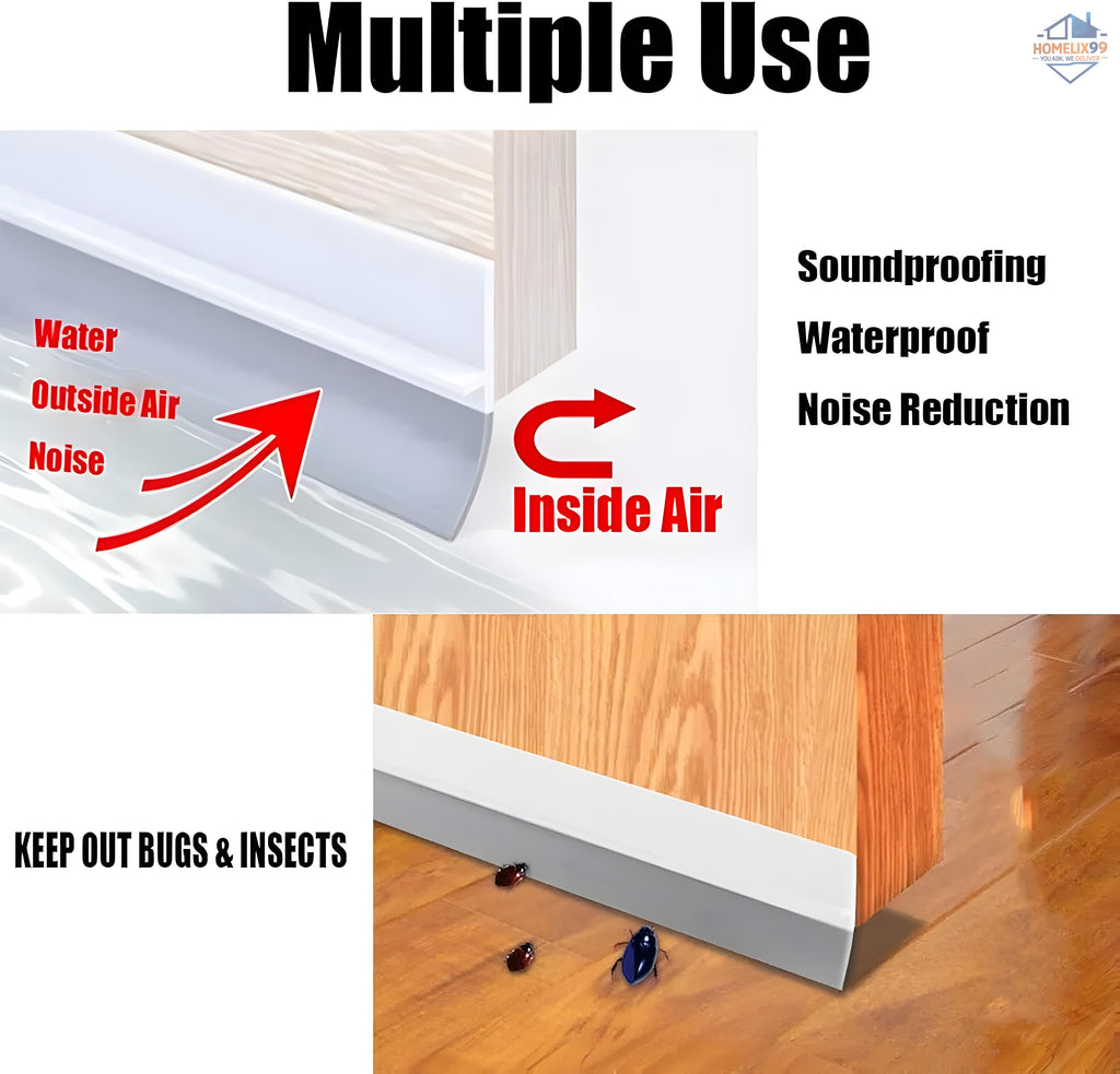 Multicolor Draft Excluder Door Seal Strip – Self-Adhesive, Weatherproof & Noise-Blocking
