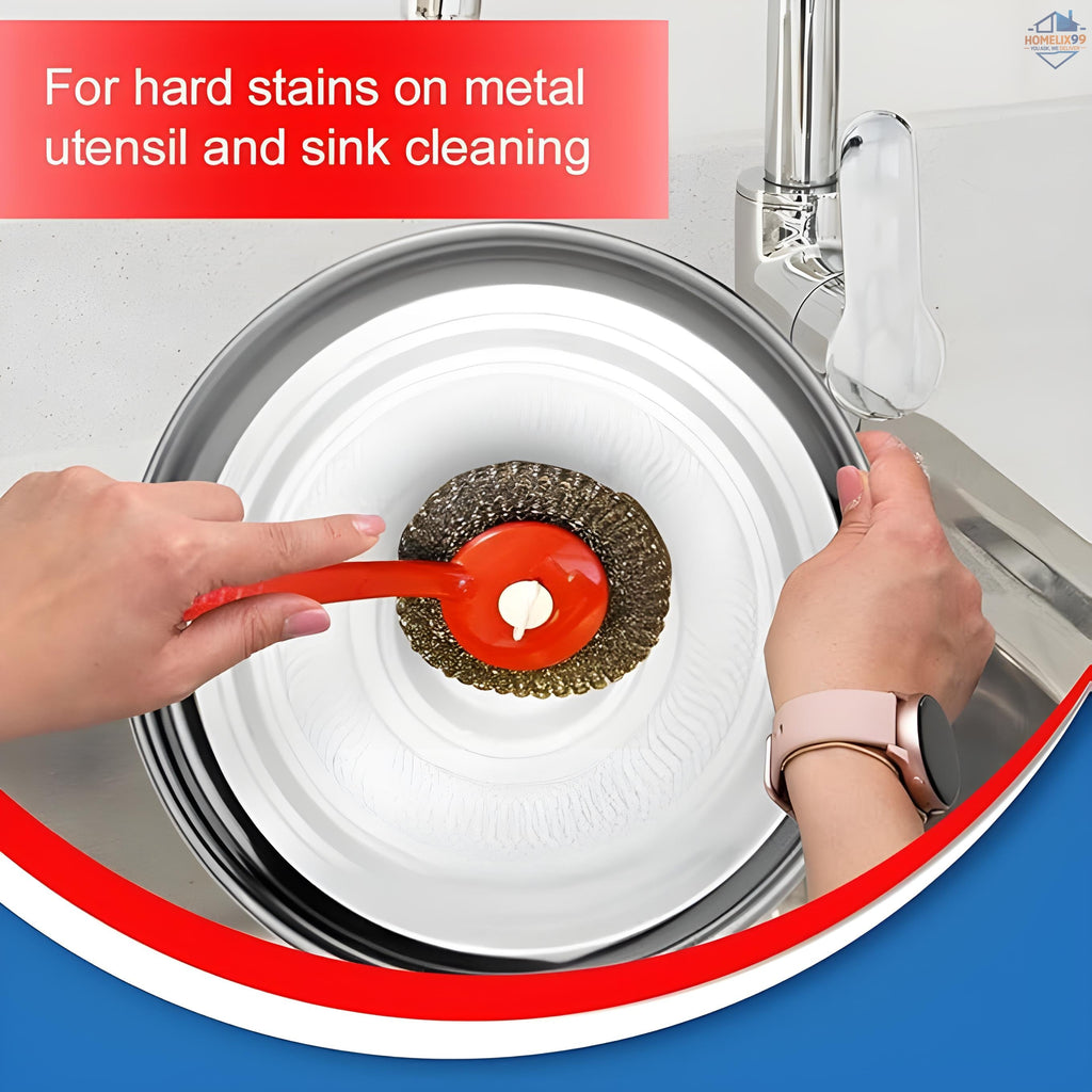 Dura Handy Scour – Heavy-Duty Steel Scrubber with Comfort Grip Handle