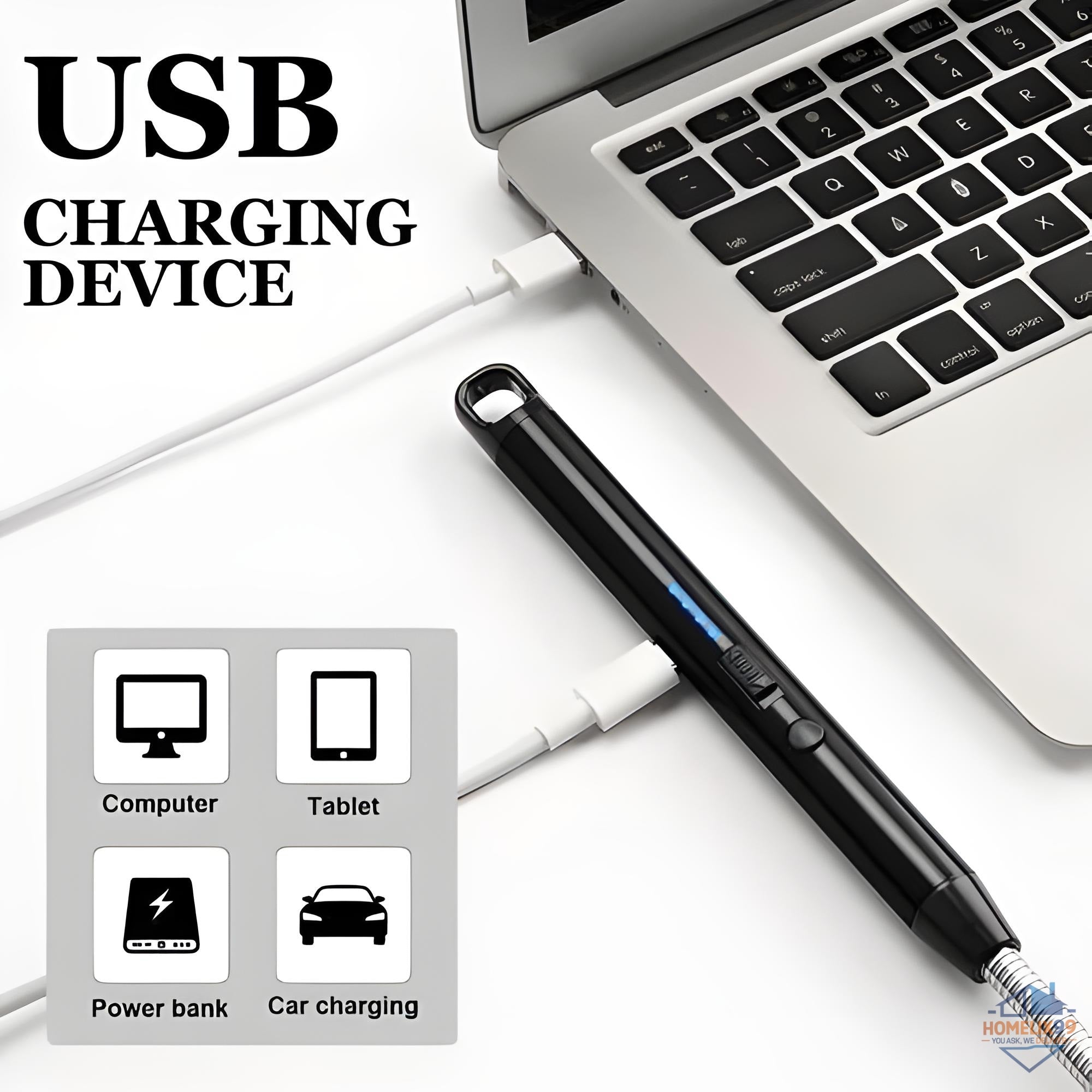 USB Rechargeable Arc Lighter – Flameless, Windproof & Smart Ignition