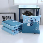 2-in-1 Pillow Quilt – Convertible Cushion Blanket for Travel, Office & Home
