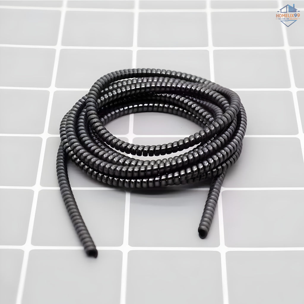 Metallic Spiral Cable Protector Wrap – Anti-Chew & Tangle-Free Cord Saver (Universal Fit)