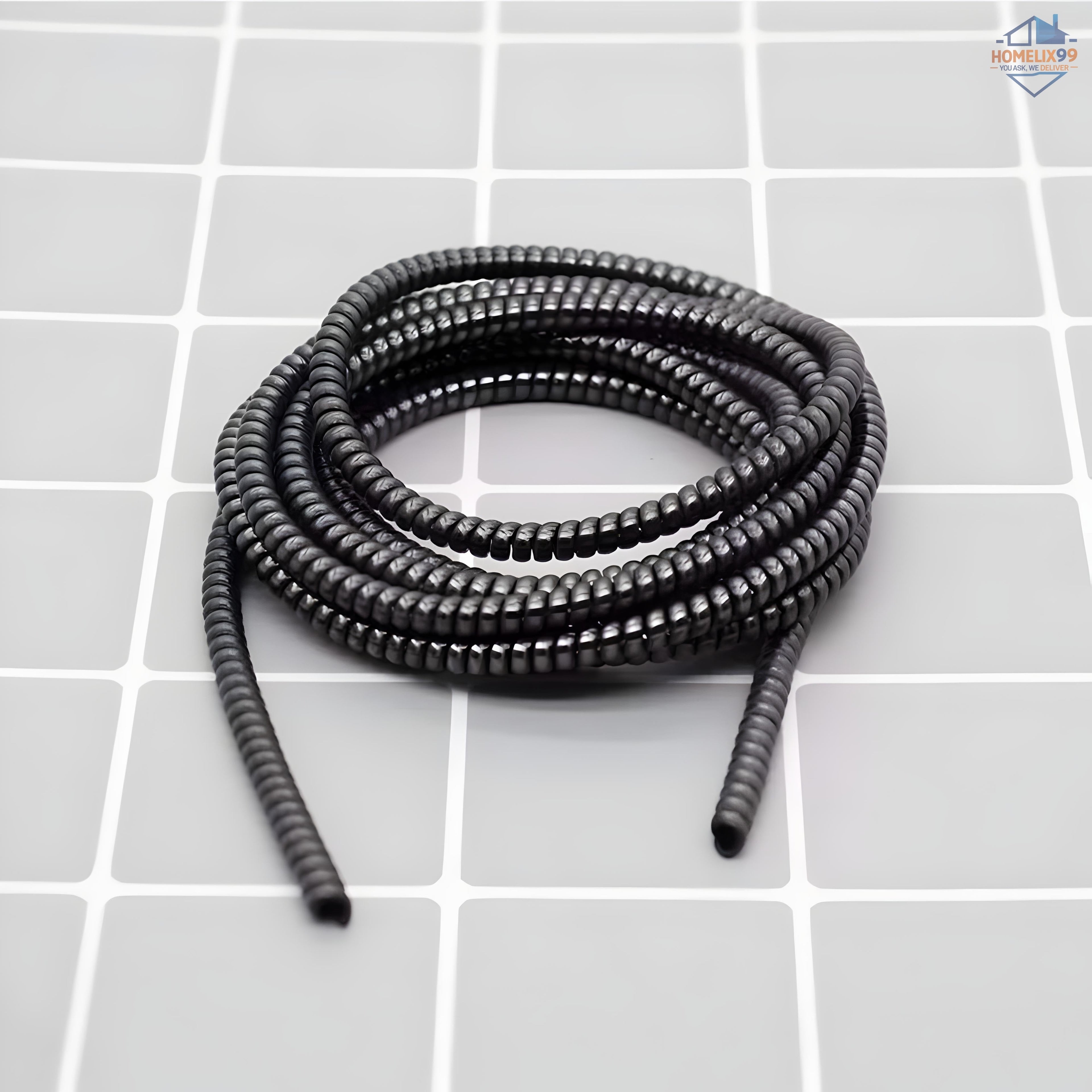 Metallic Spiral Cable Protector Wrap – Anti-Chew & Tangle-Free Cord Saver (Universal Fit)