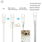 Metallic Spiral Cable Protector Wrap – Anti-Chew & Tangle-Free Cord Saver (Universal Fit)