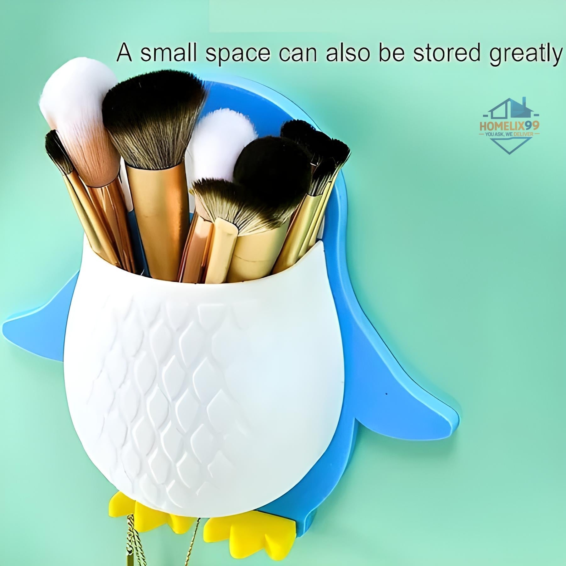 Penguin-Shaped Multipurpose Holder – Cute Self-Adhesive Organizer for Bathroom, Kitchen & Desk