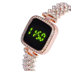 LED Digital Rhinestone Watch – Stylish Bling Timepiece for Women & Girls