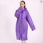 Universal Waterproof Raincoat with Hood – Unisex & Reusable | One Size Fits All