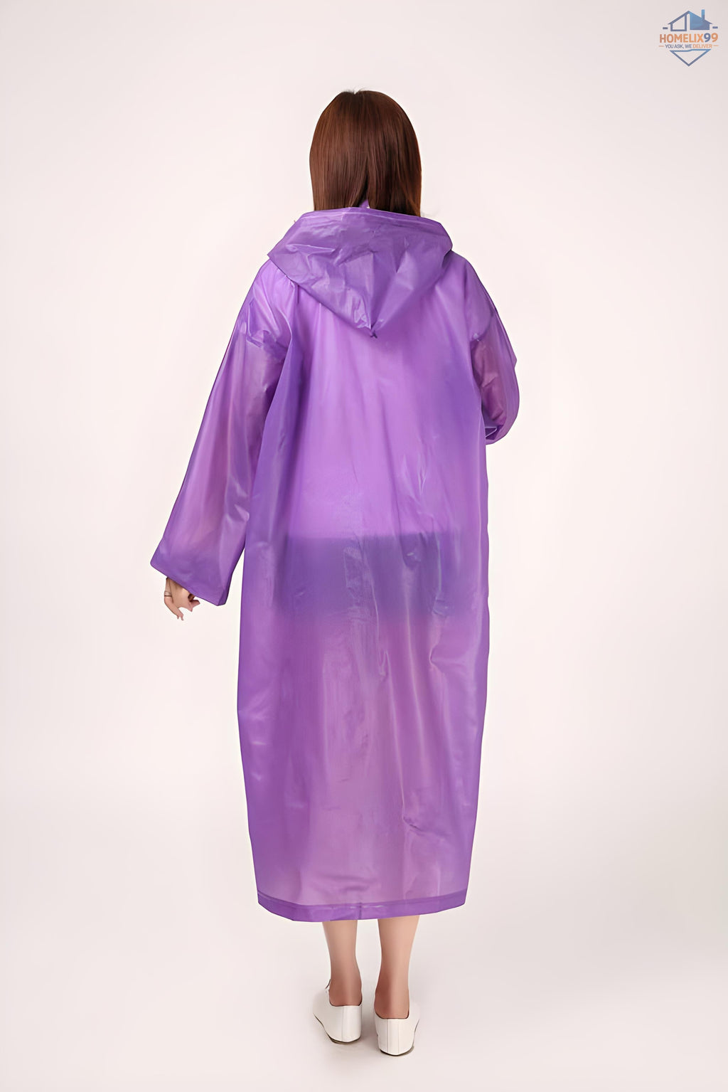 Universal Waterproof Raincoat with Hood – Unisex & Reusable | One Size Fits All