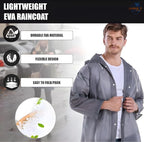 Universal Waterproof Raincoat with Hood – Unisex & Reusable | One Size Fits All