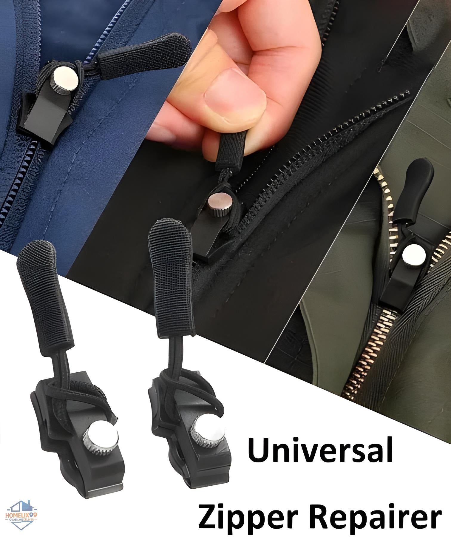 Zipper Repair Kit – Instant Fix for Broken Zips on Clothes, Bags & Jackets