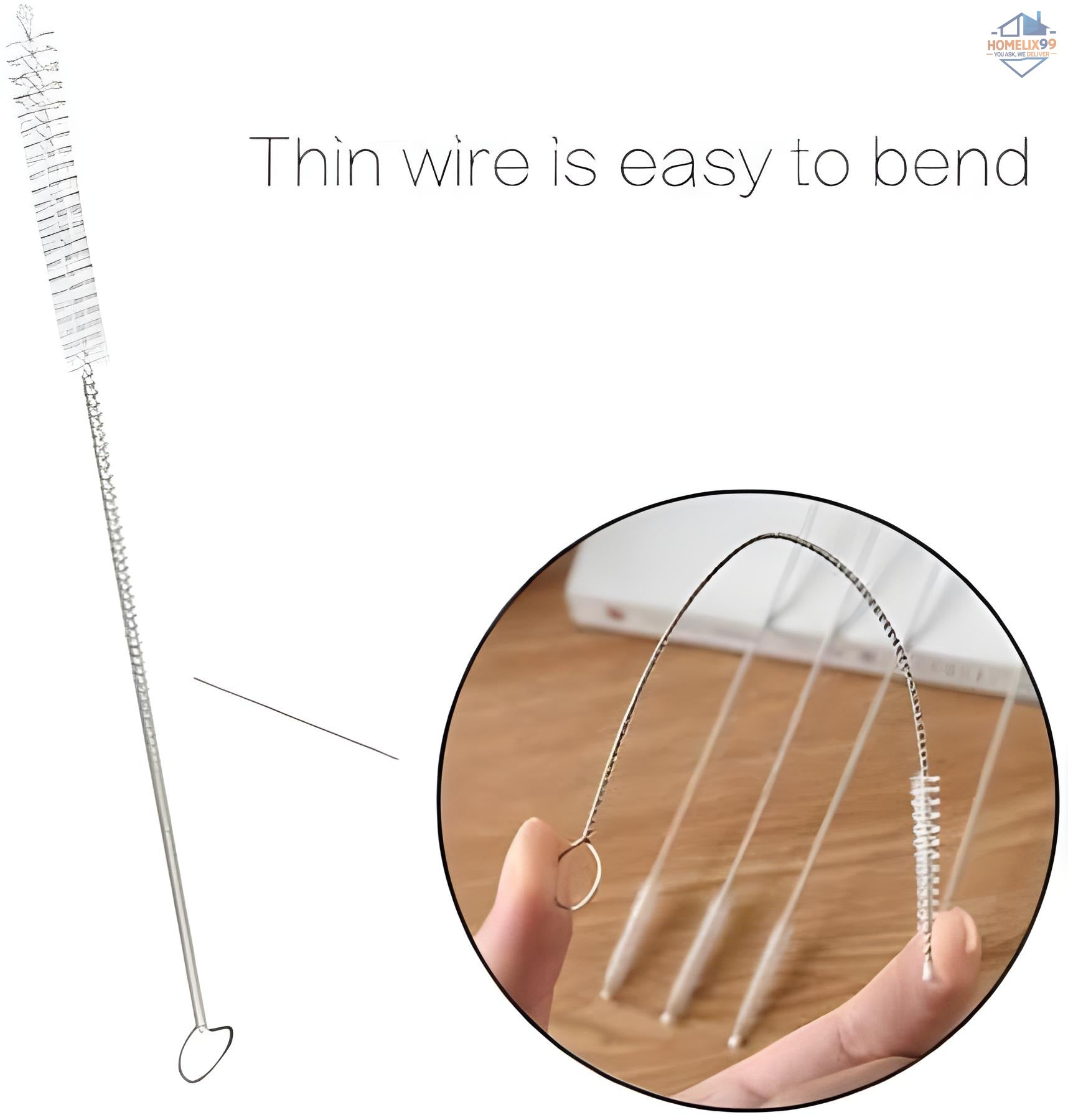 Long Straw Cleaning Brush Set – Reusable Nylon Bristle Cleaners for Bottles, Straws & Tubes