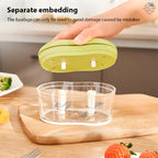 Multifunctional Manual Vegetable & Garlic Chopper – Stainless Steel Blades for Fast, Easy Prep