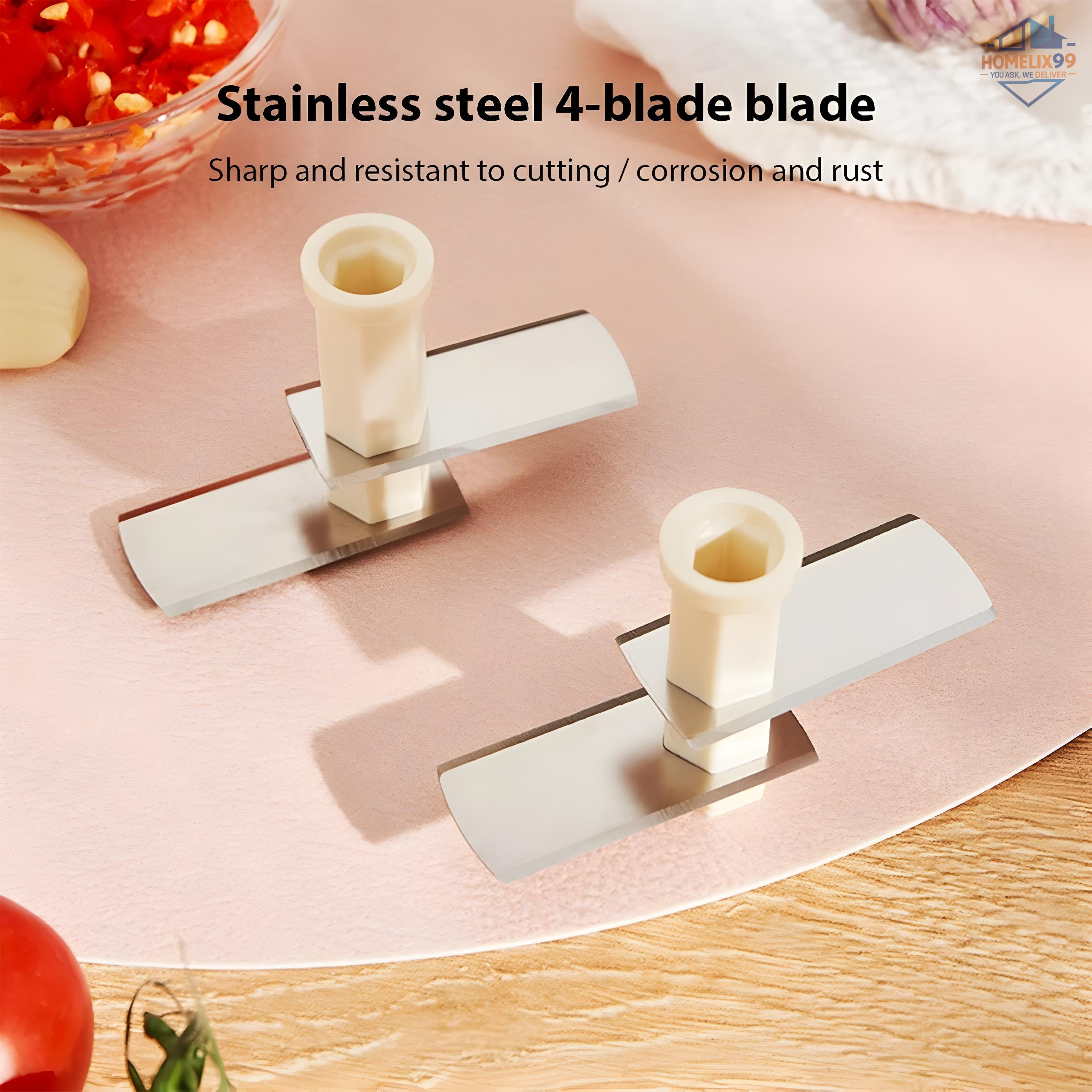Multifunctional Manual Vegetable & Garlic Chopper – Stainless Steel Blades for Fast, Easy Prep