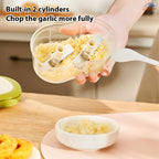 Multifunctional Manual Vegetable & Garlic Chopper – Stainless Steel Blades for Fast, Easy Prep