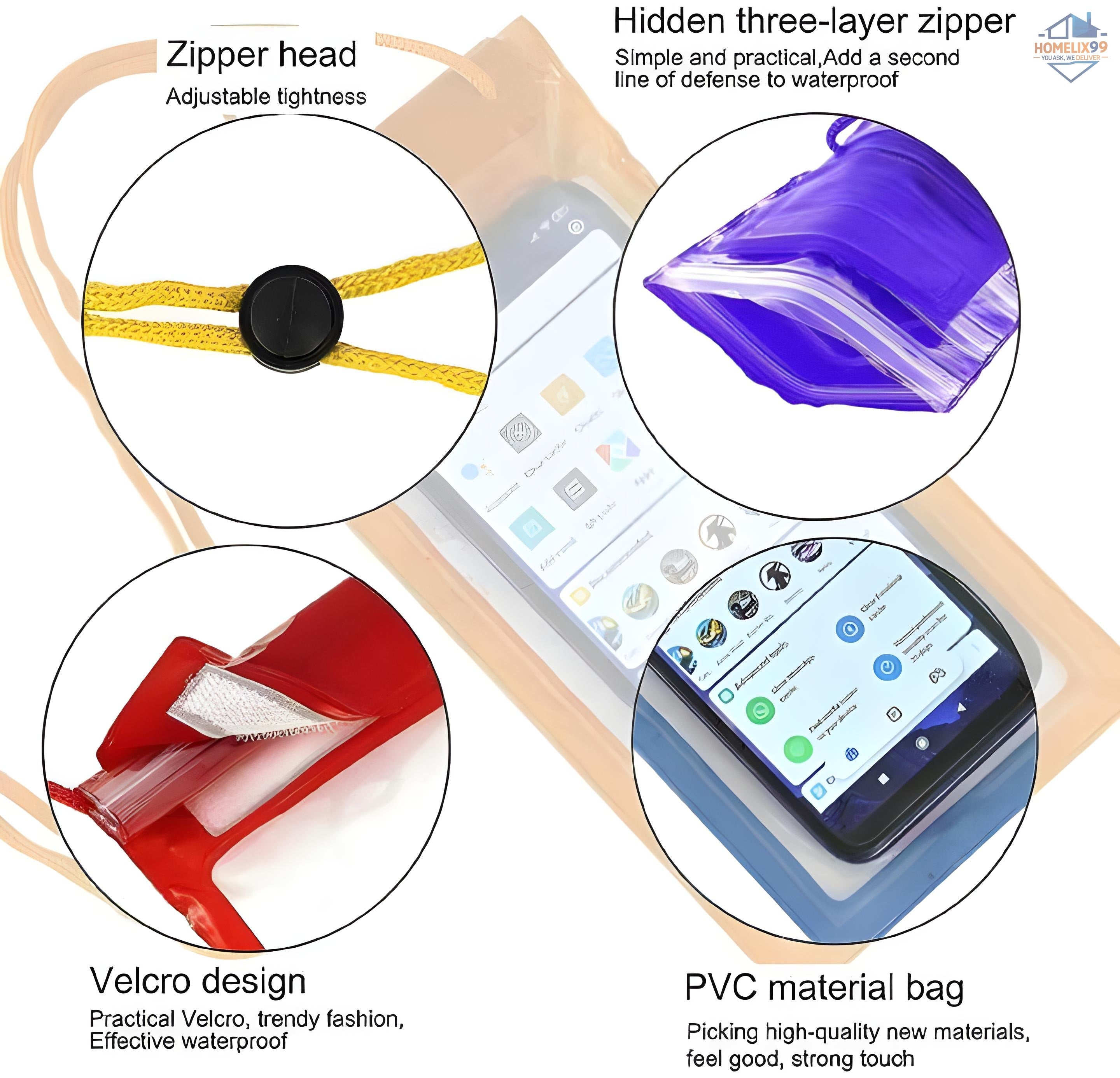 Waterproof Mobile Pouch – IPX8 Certified Phone Cover with Camera-Friendly Clarity