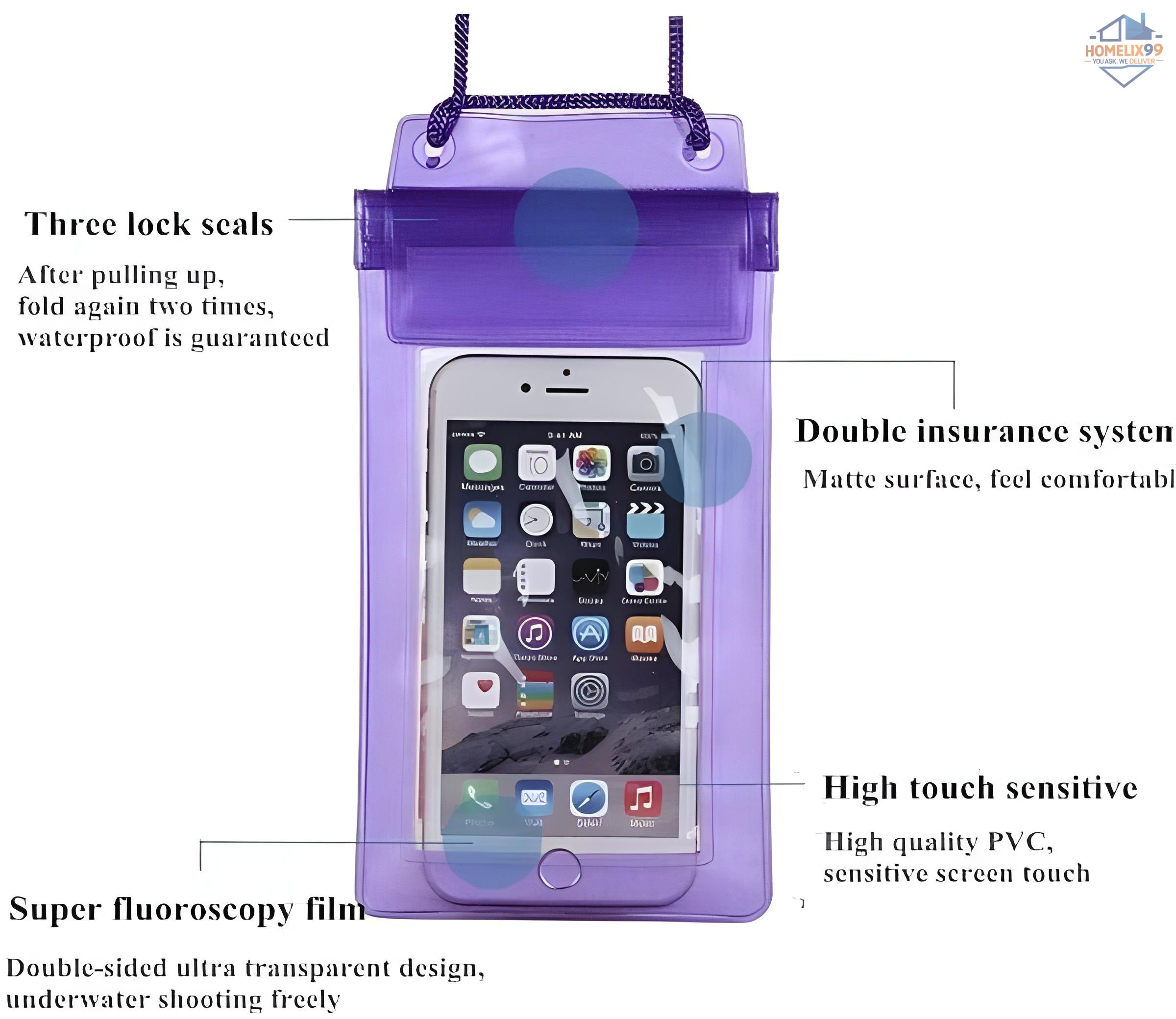 Waterproof Mobile Pouch – IPX8 Certified Phone Cover with Camera-Friendly Clarity