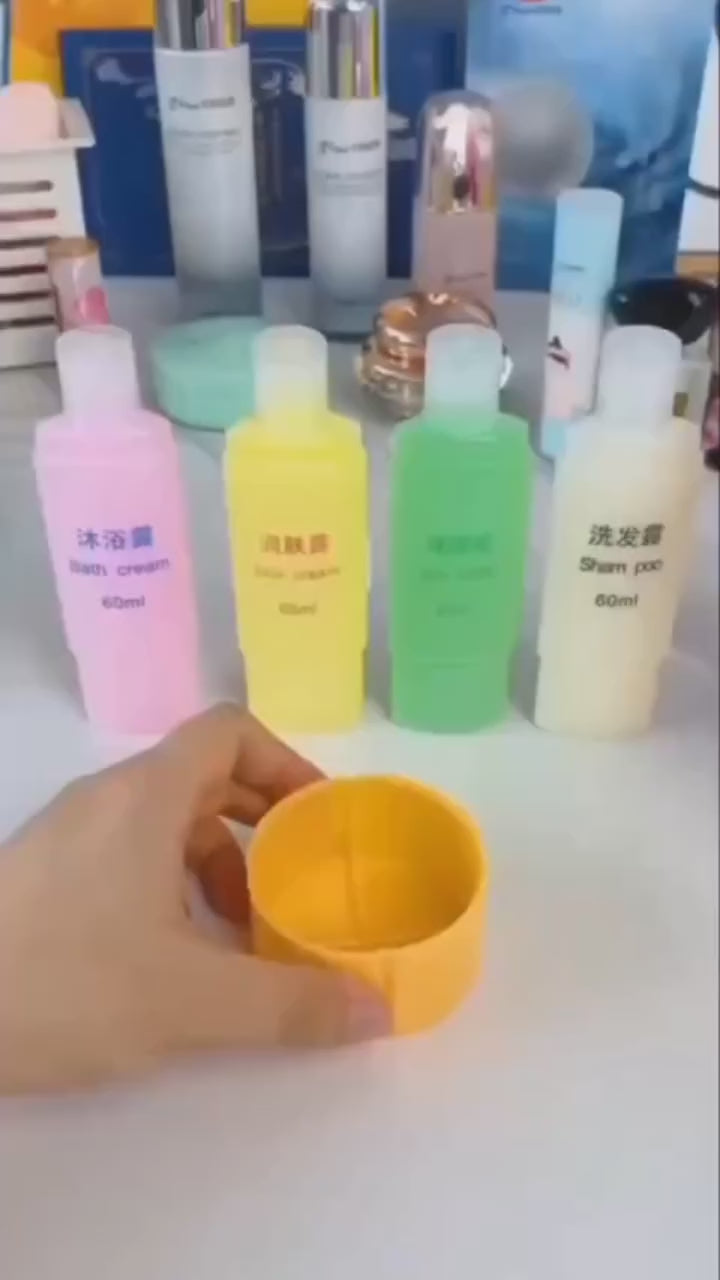 ✈️ 4-in-1 Travel Bottles – Refillable Leakproof Toiletry Dispenser 💼🧴
