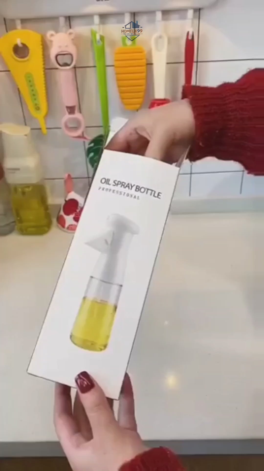 Glass Oil Sprayer Bottle for Cooking – Fine Mist Dispenser for Frying, Grilling & Air Fryer Use