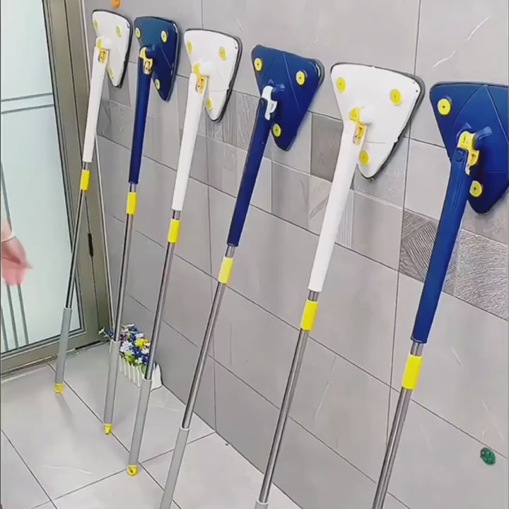 360° Rotatable Triangle Mop with Wring Function – Telescopic Floor Wiper & Microfiber Cleaner 🧼🧽