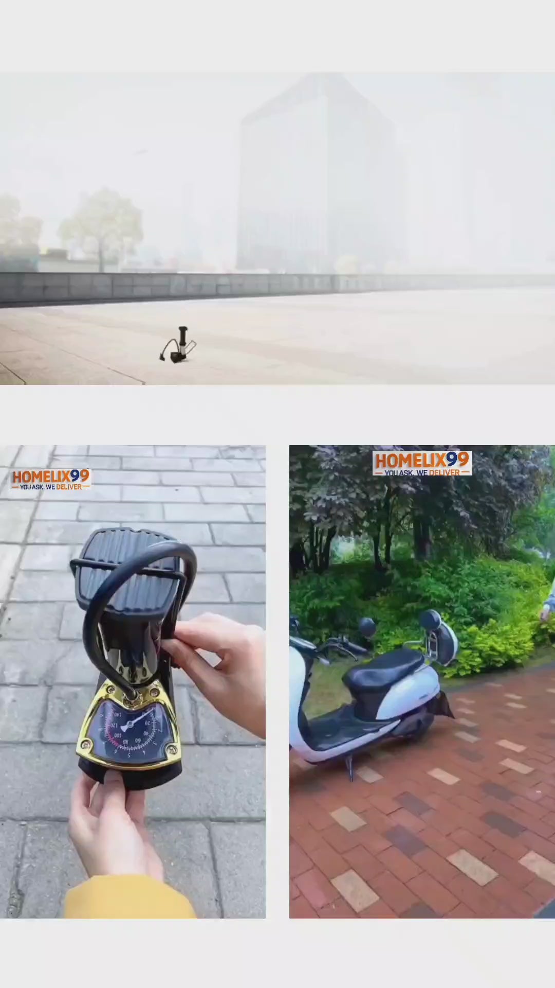 Portable High-Pressure Foot Air Pump with Gauge – Heavy-Duty Inflator for Car, Bike, Sports & More