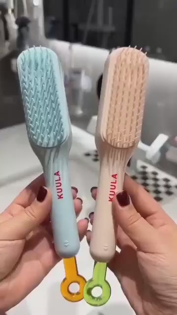 💆‍♀️ Self-Cleaning Hair Comb with Retractable Bristles – Anti-Static & Scalp Massage Brush ✨