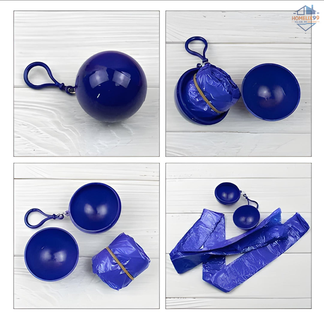 Compact Raincoat in a Ball – Pocket-Sized Emergency Rainwear