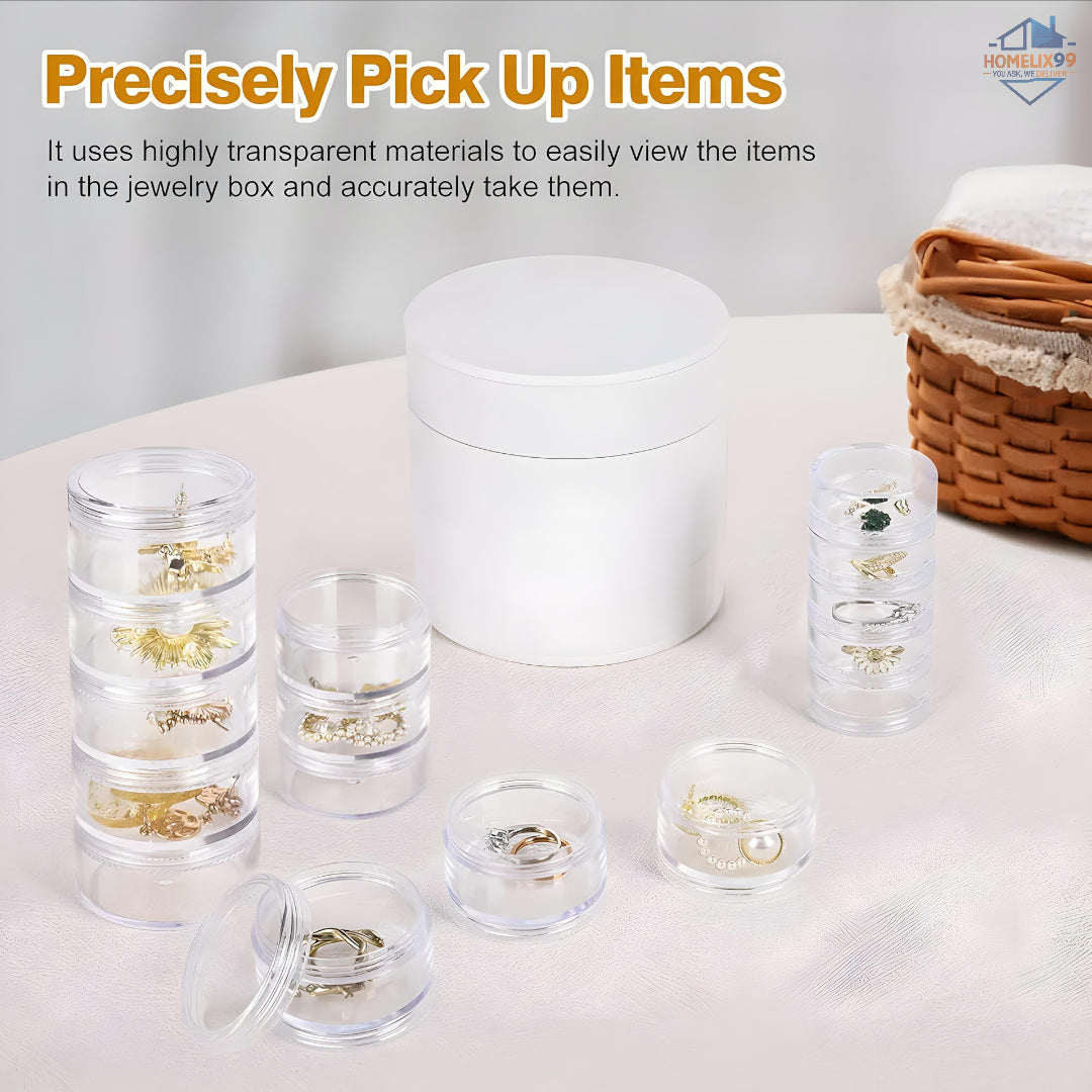Pocket-Sized Jewellery Organizer Box – Modular Mini Storage for Pills, Jewelry & More