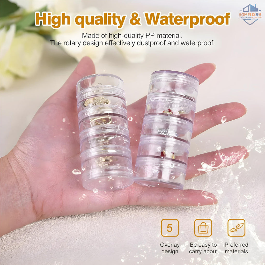Pocket-Sized Jewellery Organizer Box – Modular Mini Storage for Pills, Jewelry & More