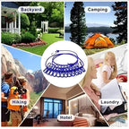 Folding Travel Clothes Rope with Clips – Compact Drying Line for Trips & Outdoors
