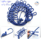 Folding Travel Clothes Rope with Clips – Compact Drying Line for Trips & Outdoors